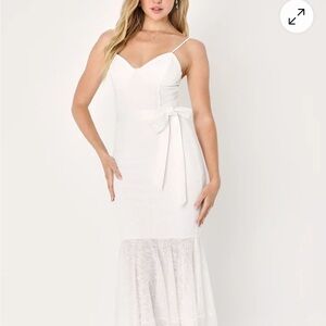 Elegant White Lace Dress